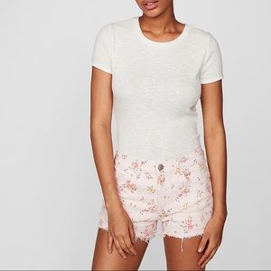 Floral vintage high rise express short 0